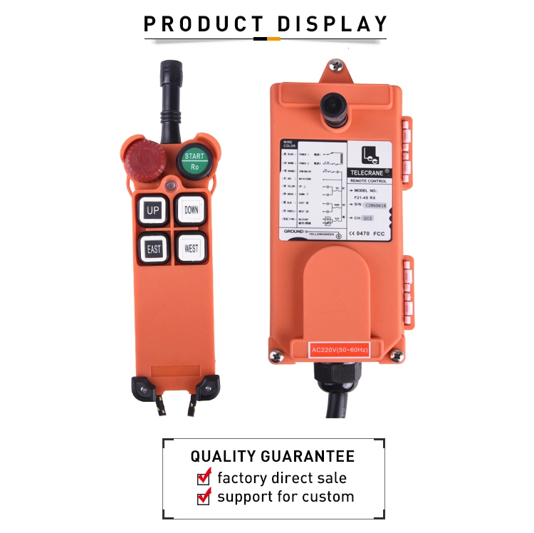 F21-4s 4 Keys Construction Wireless Radio Industrial Crane Remote Control RC Transmitter and Receiver